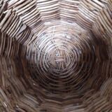 High basket 55cm round rattan old