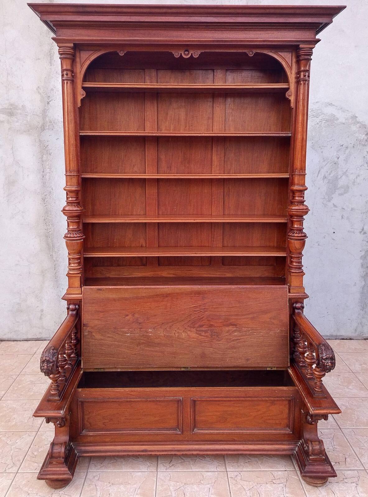 Renaissance walnut bank safe library