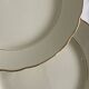 6 antique beige earthenware dinner plates with gold trim by Villeroy and Boch.