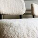 Pair of vintage chairs in sheep moumoute