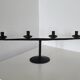 Brutalist candlestick candlestick with 4 metal branches