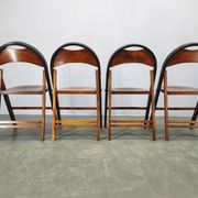Set of Four Bauhaus Folding Chairs B751 by Ligna, Czechoslovakia 1930s