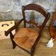 Fauteuil en paille vintage pour enfant