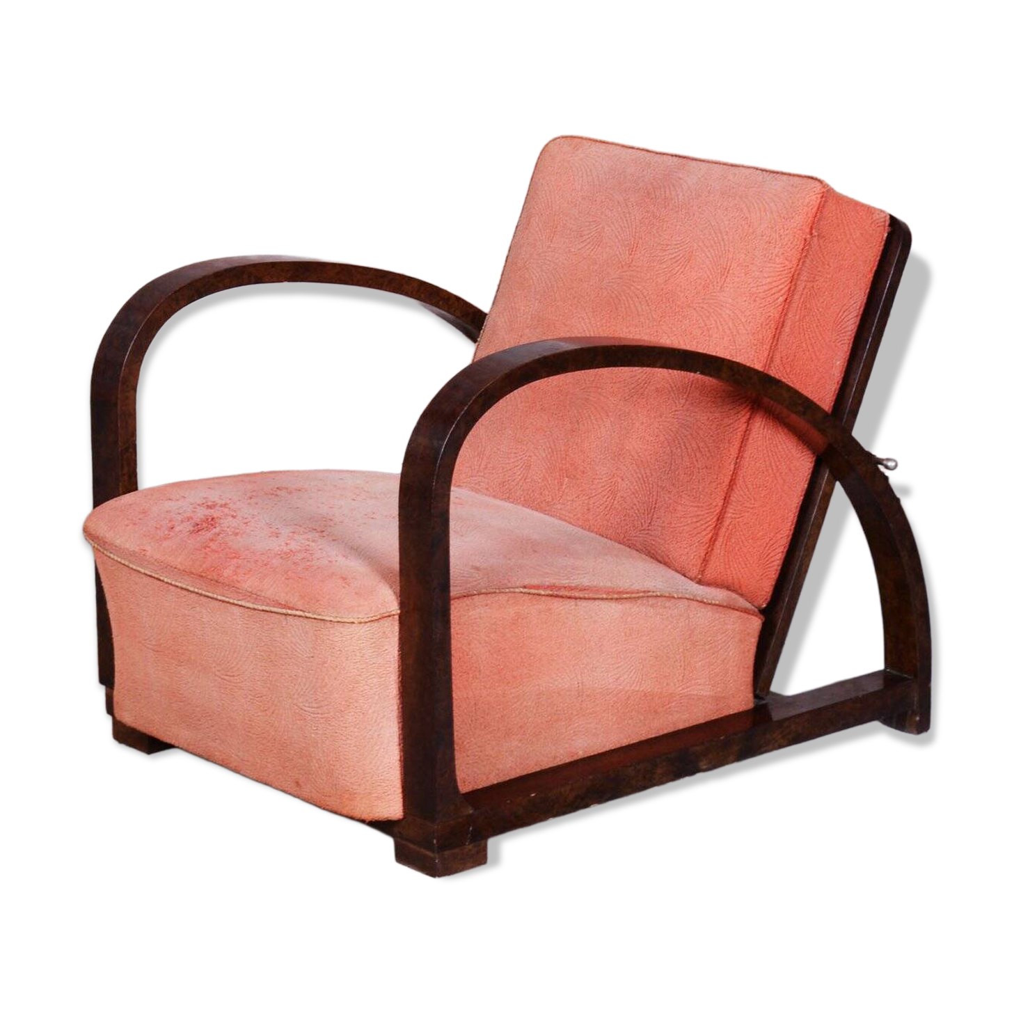 Art Deco Reclining Armchair attributed to J. Halabala for Up Závody, Czech, 1920s