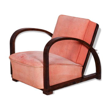 Fauteuil inclinable Art Déco attribué à J. Halabala pour Up Závody, tchèque, années 1920