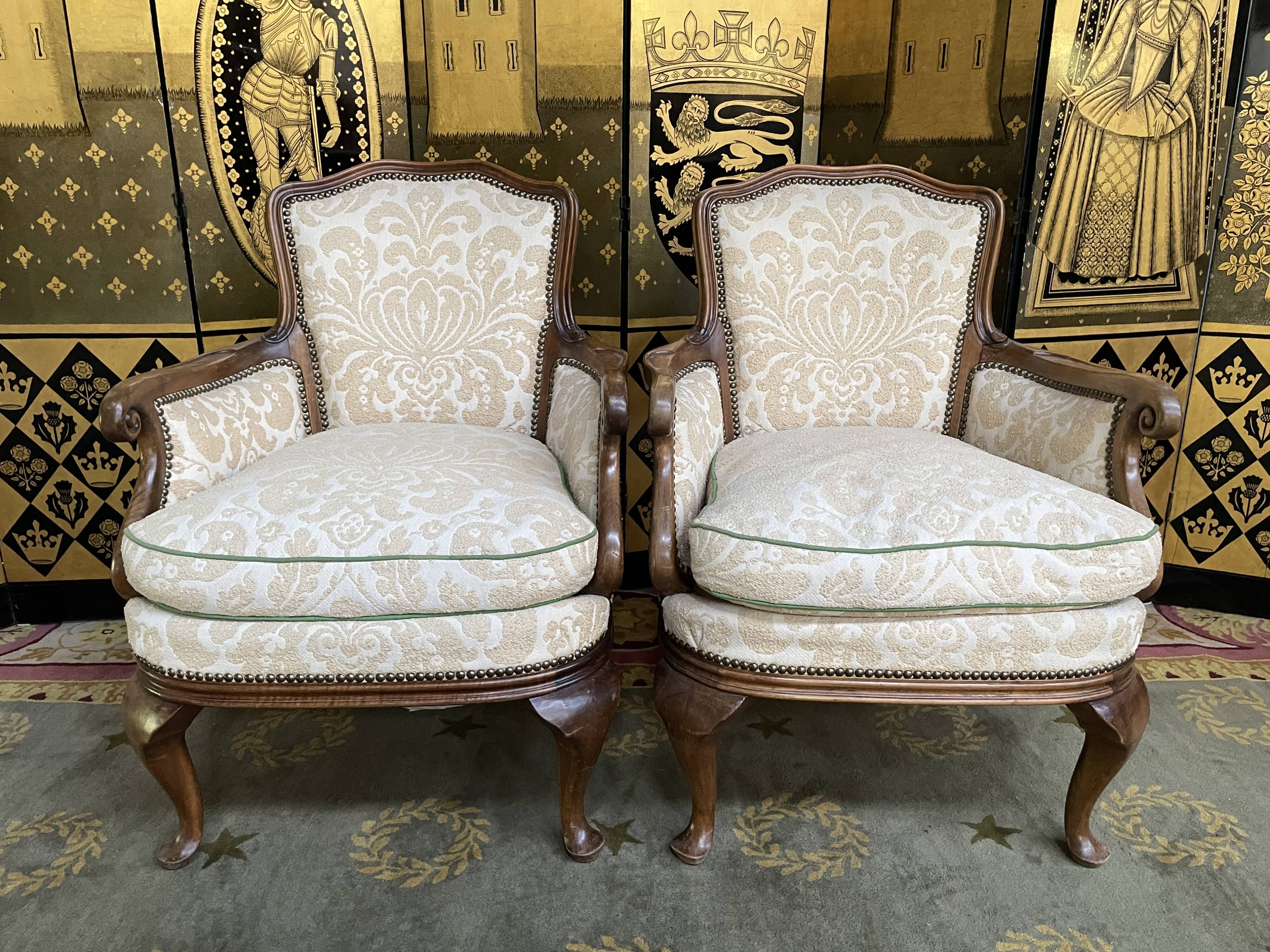 Pair of English armchairs