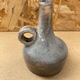 Antique Vintage Cracked Grey Ceramic Soliflore Vase
