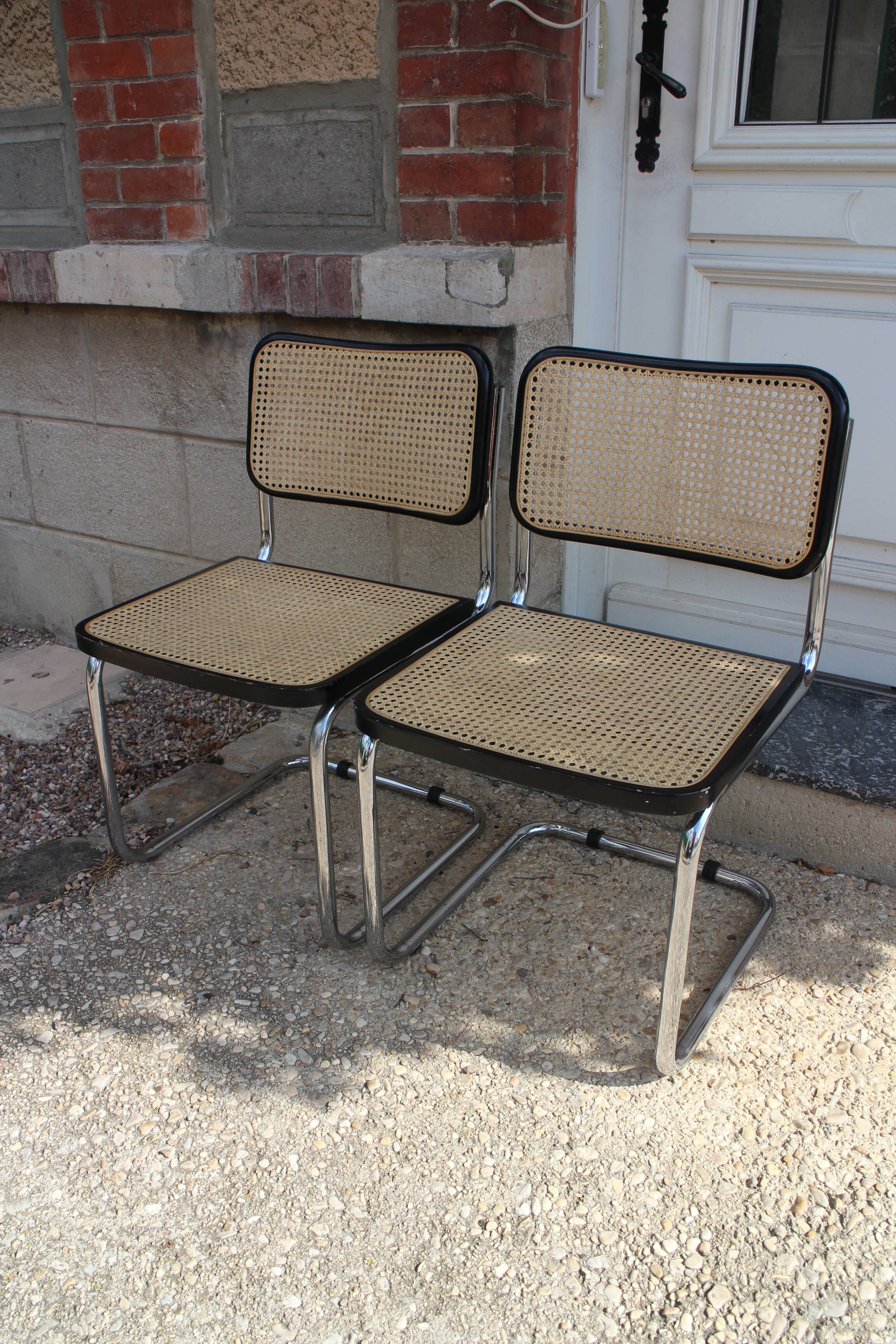 paire de chaises cesca marcel breuer made in italy