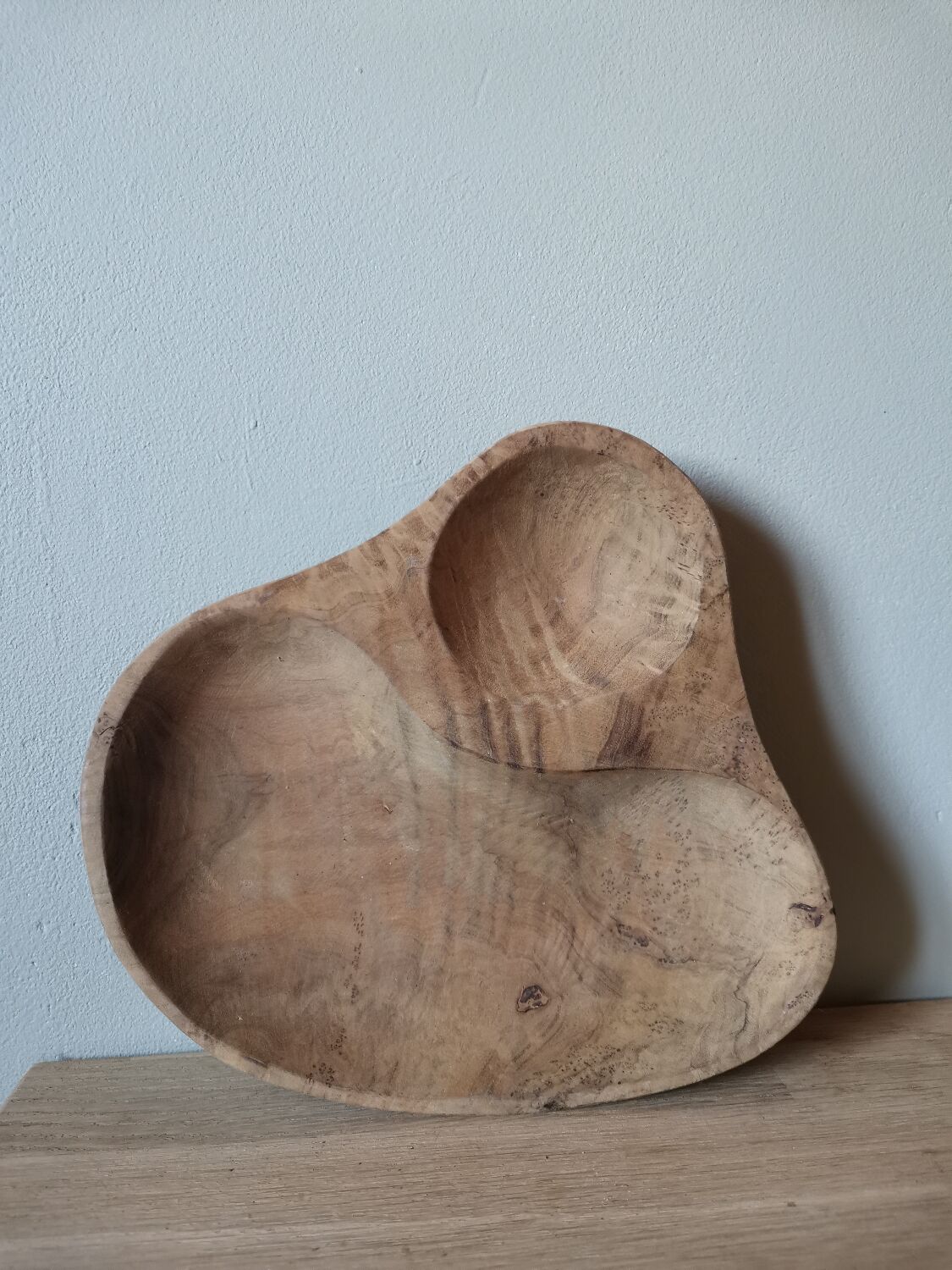 Solid wood cup in olive tree vintage handmade