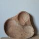 Coupe en bois massif olivier vintage artisanal