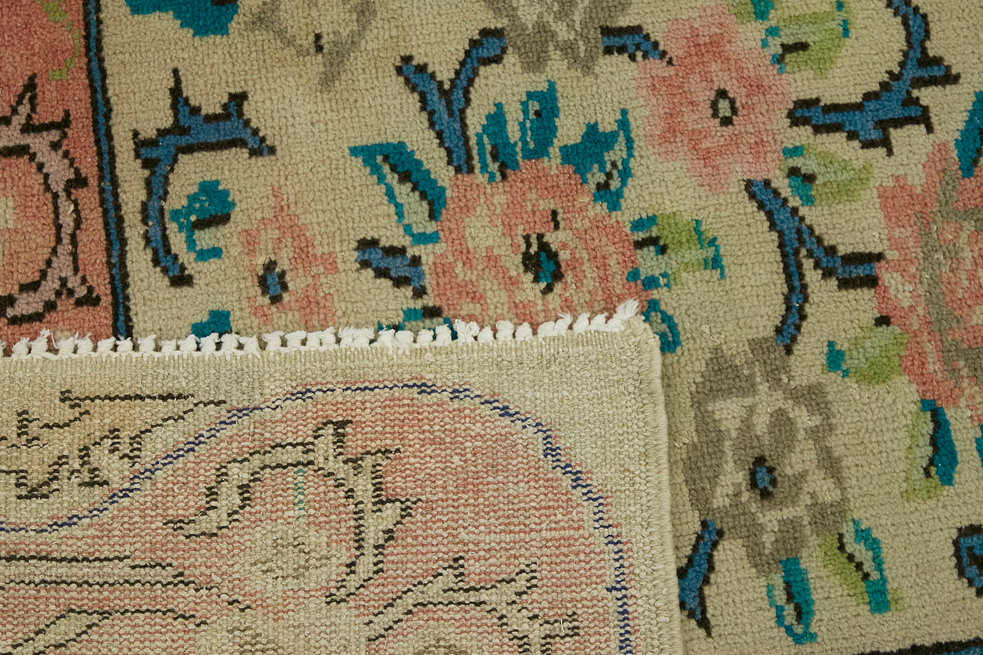 Tapis turc fait à la main des années 1980, 238 cm x 330 cm