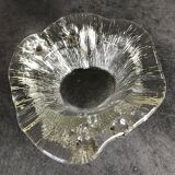 Cendrier, vide-poche Blenko en verre moderniste design brutaliste, 1960