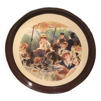 Enameled metal tray "The boaters' lunch" Renoir