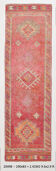 3x9 Shades Of Red Turkish Runner Rug, 83x290Cm