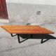 Banc vintage métal et lattes de bois