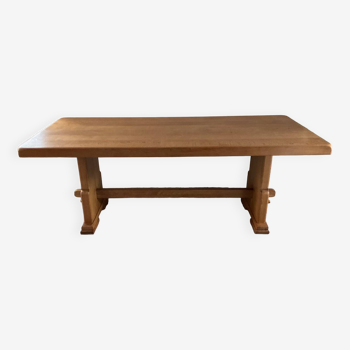 Solid oak farm table from the 70s