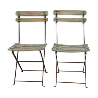 Pair of old garden chairs