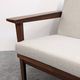 Three-seater modernist teak sofa, France circa 1950.