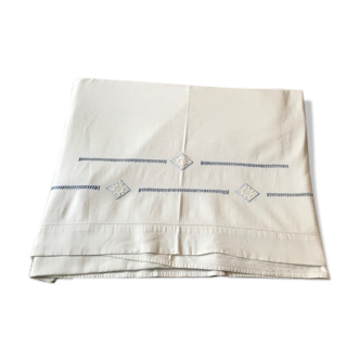 Drap ancien brodé d’occasion