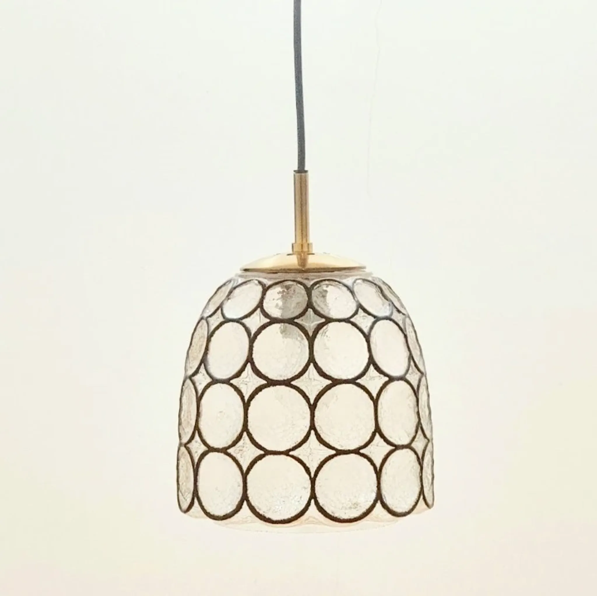 Mid-Century Modern Glass Ceiling/Pendant Light from Limburg, Germany, 1960s