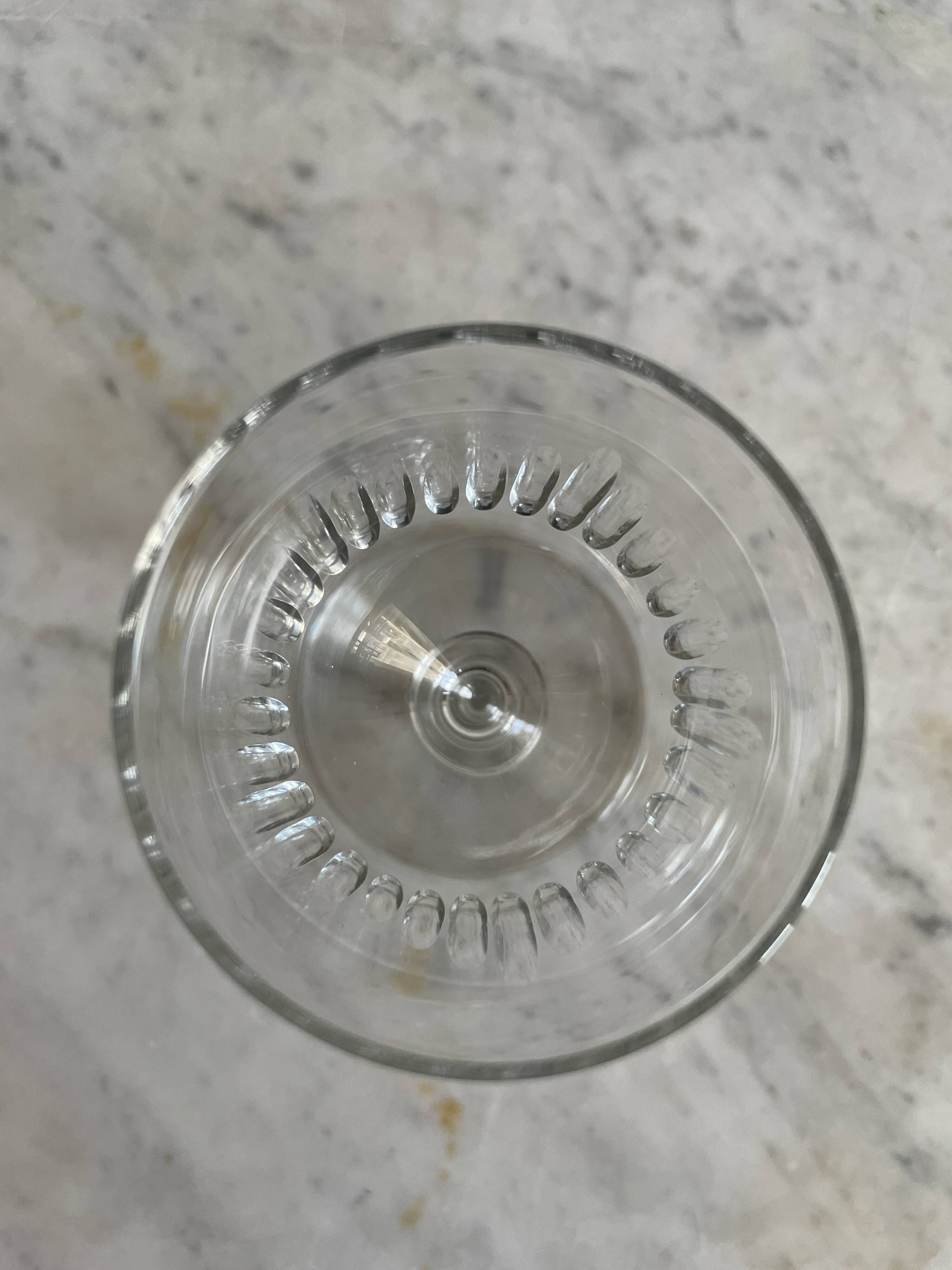 Lot de six verres à pied type Saint Louis