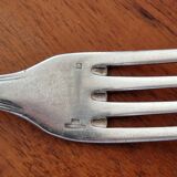 Christofle - Set of 9 America model table forks - Design Luc Lanel - in silver-plated metal