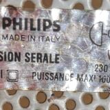 White Philips “Sérale” pendant light from the 70s