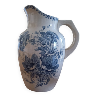 Sarreguemines earthenware pitcher