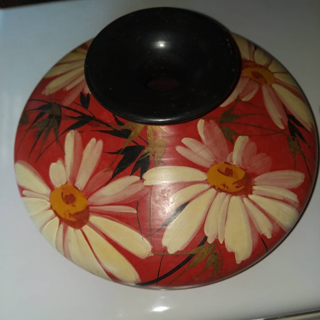 Ceramic vase painted by Louis Giraud, Vallauris, circa 1930