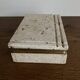 Travertine trinket box, Cerri Nestore, Italian work, 1970