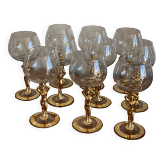 10 Bayel crystal glasses, Venus model