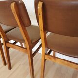 Vintage STOL Kamnik Dining Chairs (Set of 4): Mid-Century Leather Seat