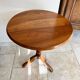 19th century pedestal table, Louis Philippe period in walnut, diam: 64.5cm