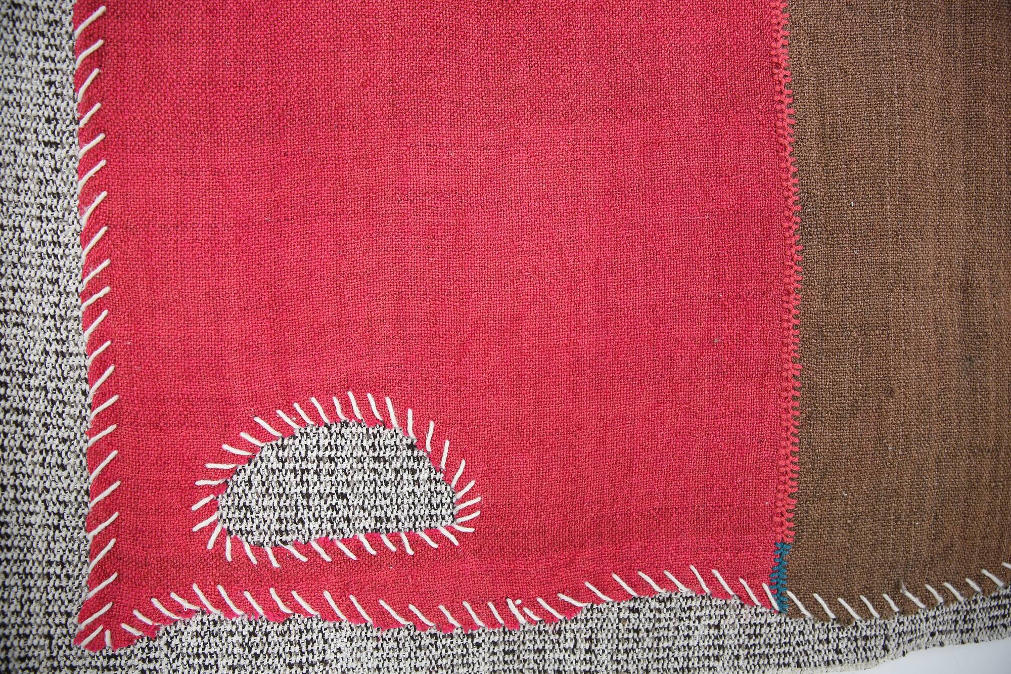 Dusty Pink Moroccan Wall Hanging, Handmade Wool Wall Hanging, 106x106