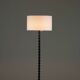 Twisted black metal brutalist floor lamp
