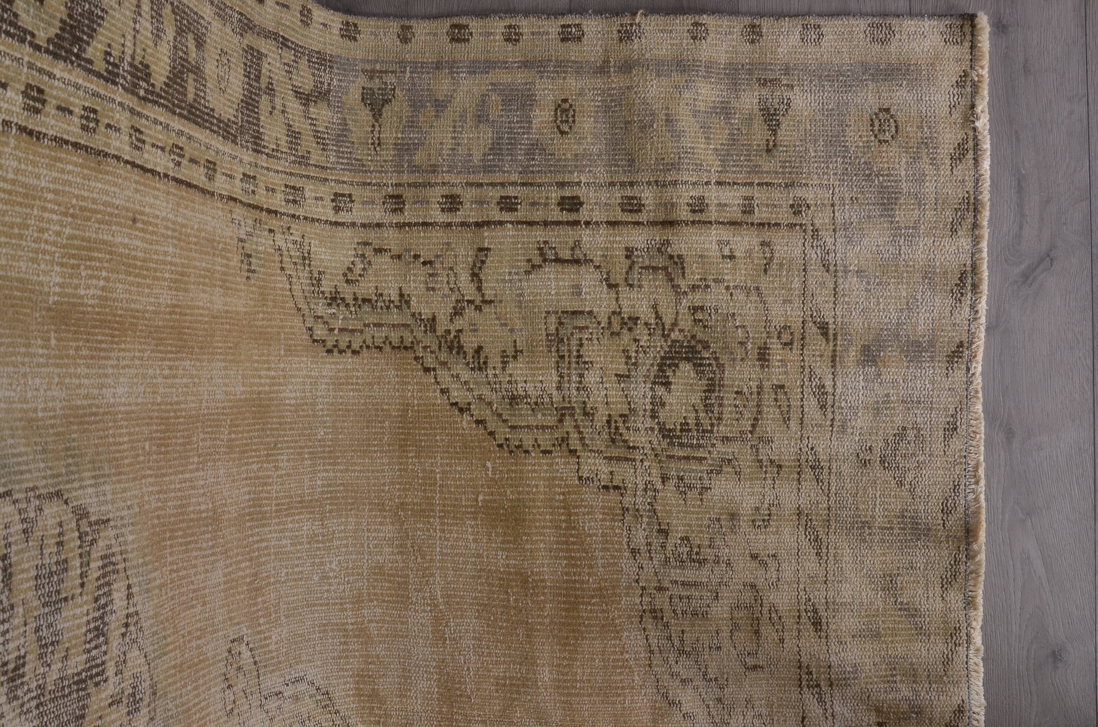 Beige Vintage Turkish Floral Rug sku 1261