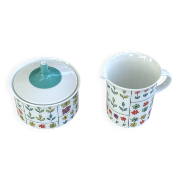 Sucrier et pot Vintage porcelaine Rosenthal Design Baumann Pucci - 1960