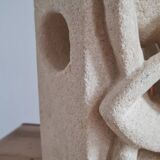 Vintage stone table lamp by Albert Tormos