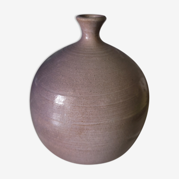Enamelled stoneware ball vase