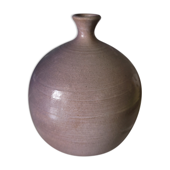 Enamelled stoneware ball vase