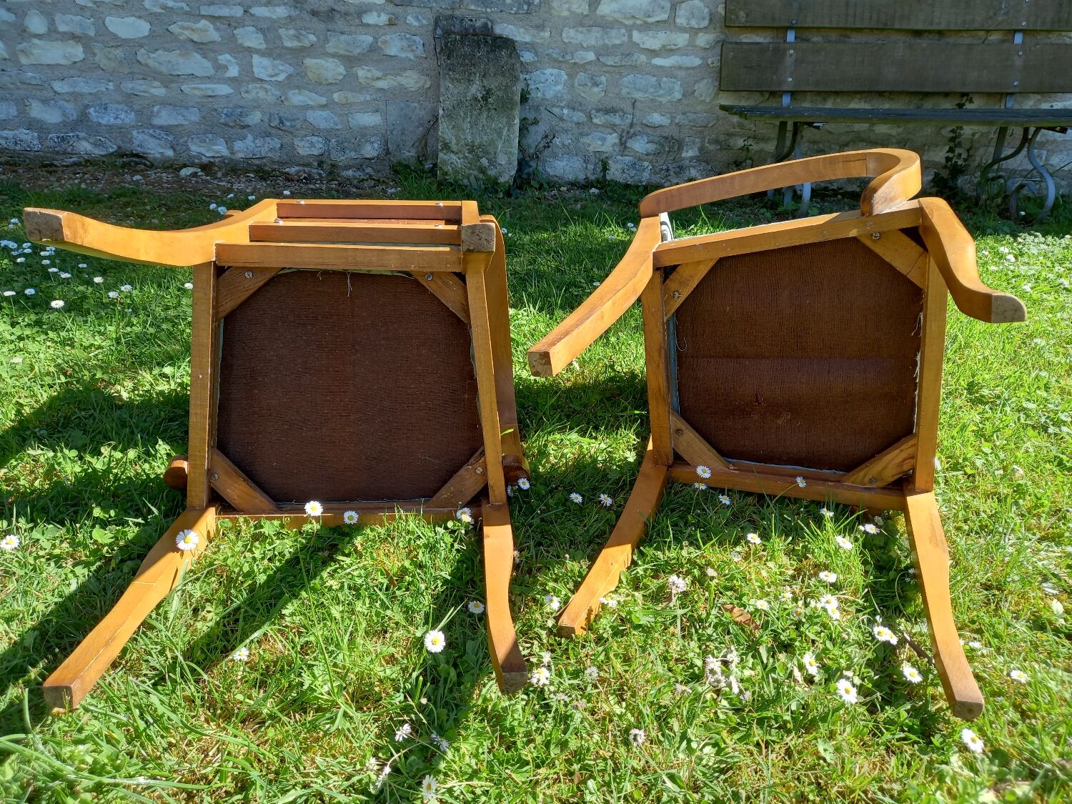 Pair of bridge armchairs