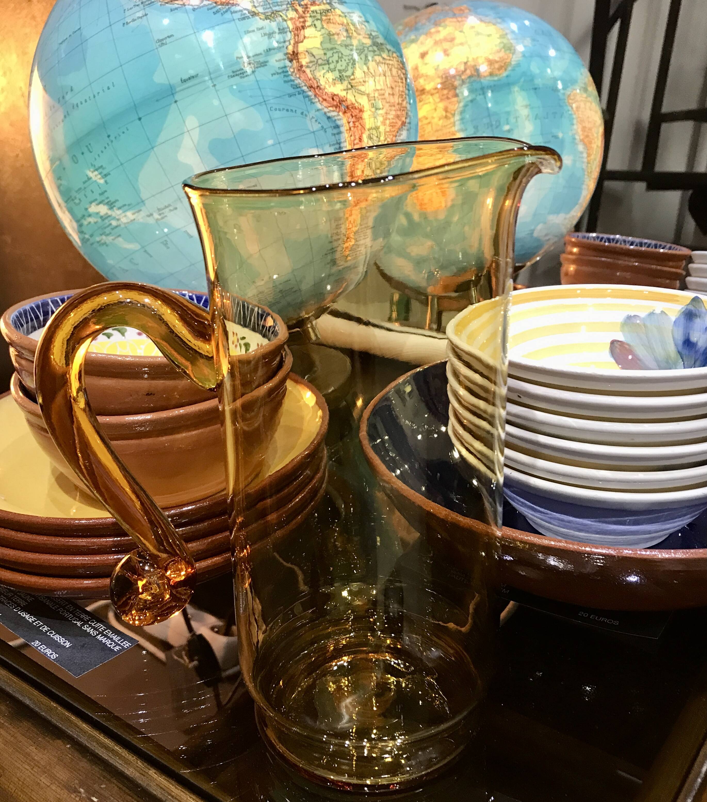 Blown glass pitcher Poland