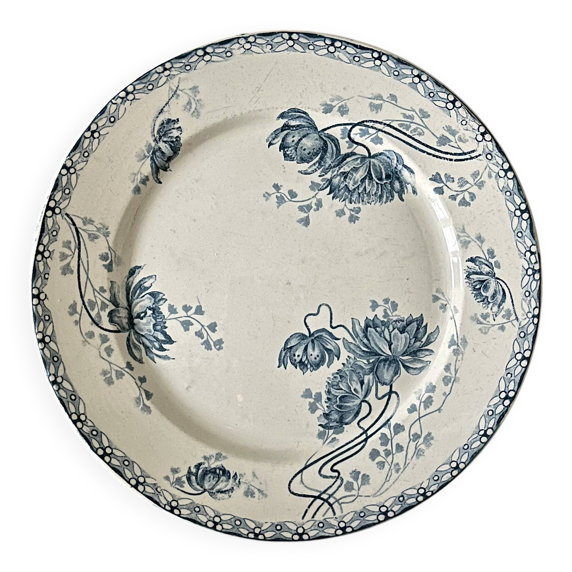 Small ironstone compote Sarreguemines Royat