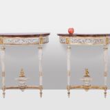 Pair of Art Deco style wall consoles. 1930s.
