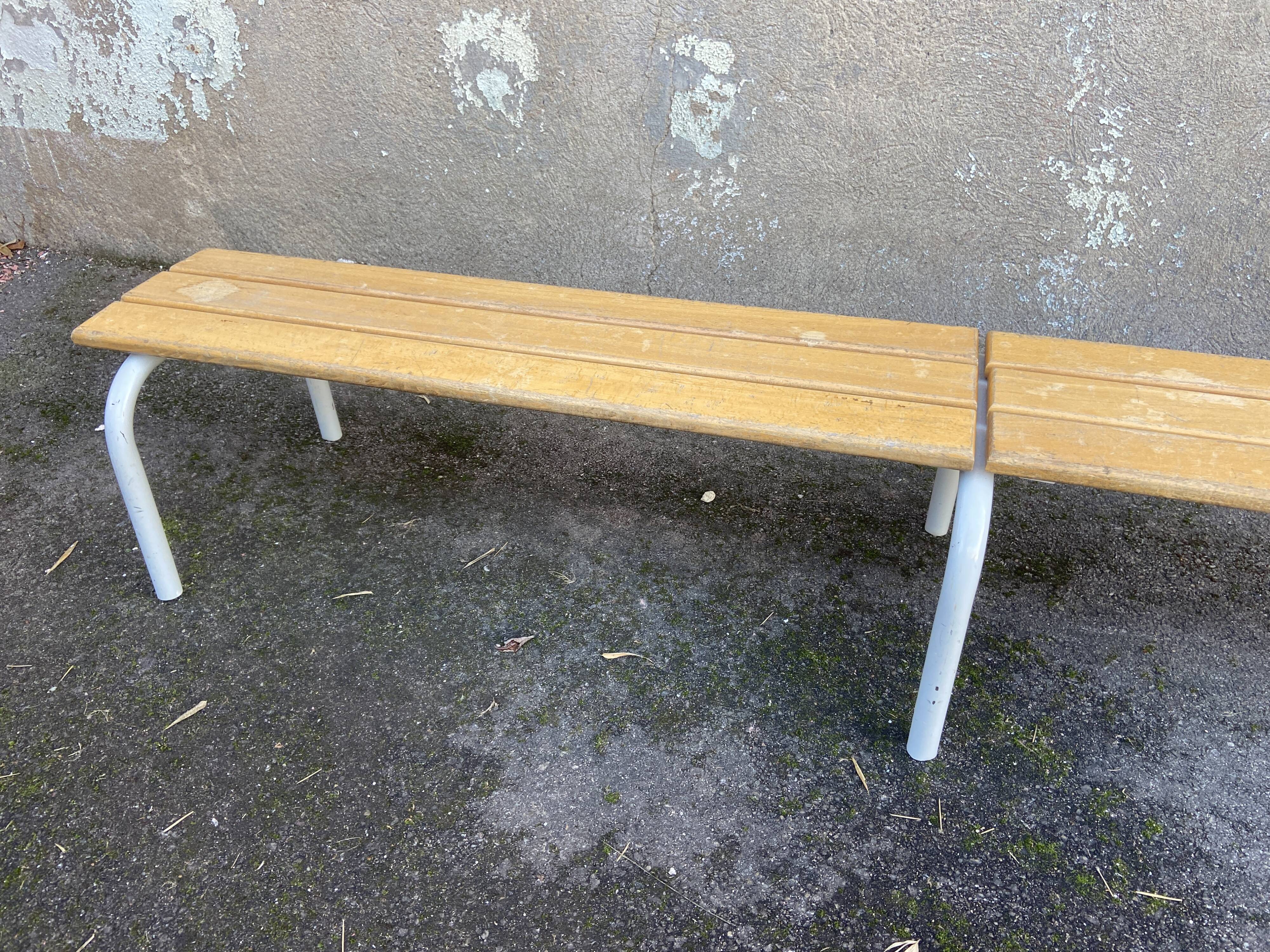 Industrial children's school bench mullca 1960s