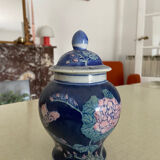 Vase rose et bleu