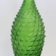 Empoli bottle vintage carafe in green diamond point glass Italy