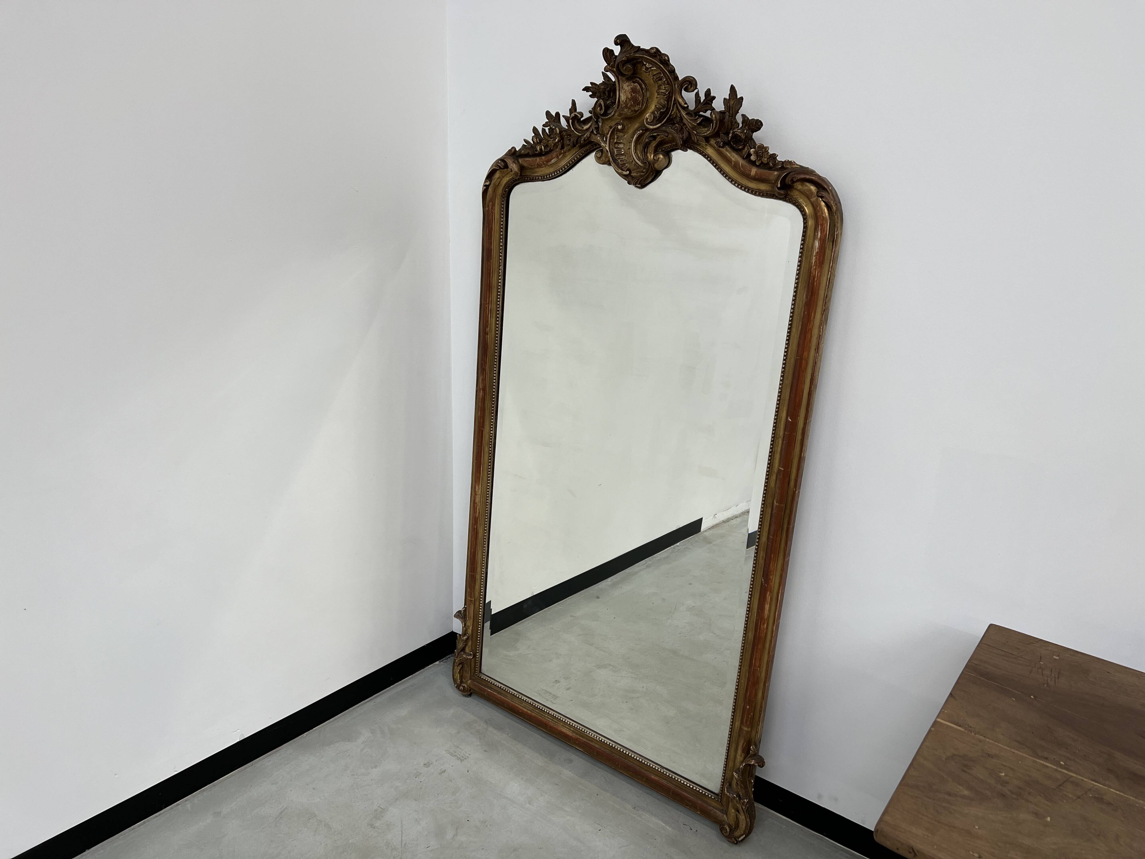 Large 19th century louis xv style mirror