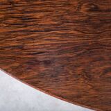 Oval Coffee Table in Rosewood attributed to Aksel Kjersgaard, Odense Møbelfabrik, 1960s