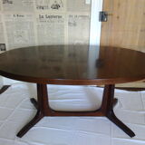 Vintage oval dining table with extensions for Baumann - 1960